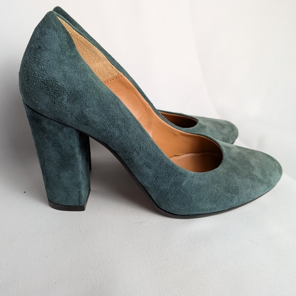 SCARLET Made In Italy Suede Heels Women Shoes Size 36 = 5.5-6 US color Green - Picture 4 of 9